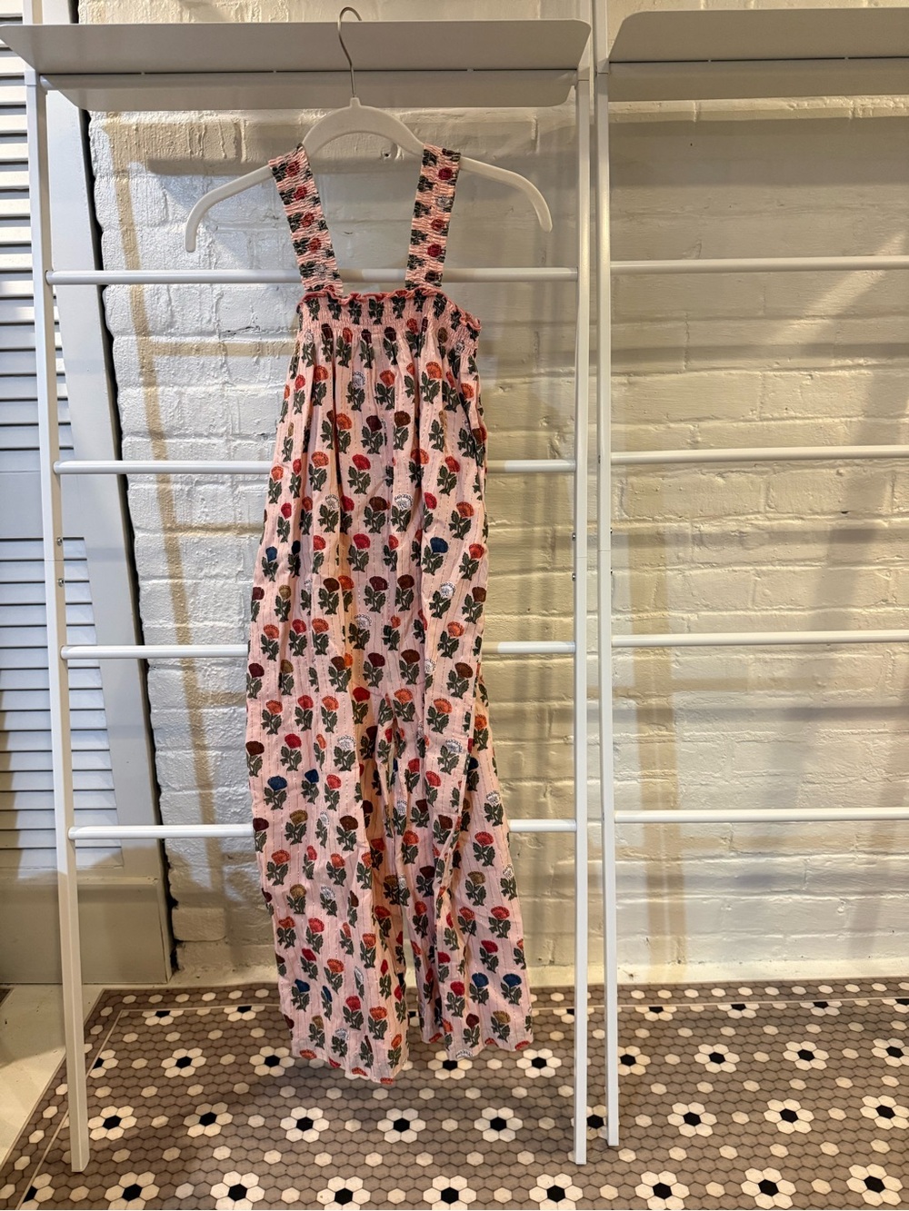 Pink Chicken - Girls Block Print Romper/ Jumpsuit - 8Y